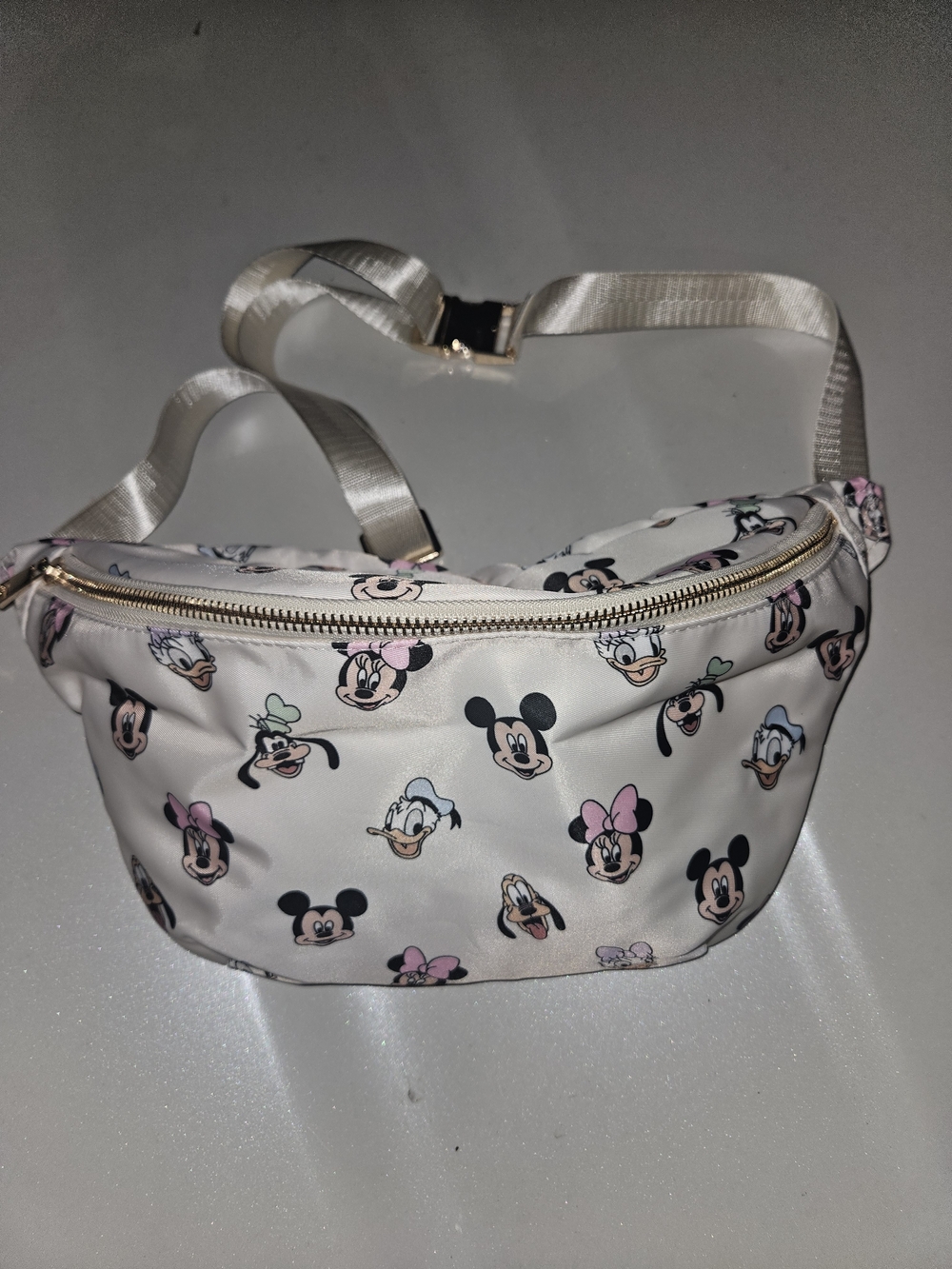 BEAUTIFULLY CUSTOM/HAND MADE Mickey Mouse Character White Cross Body/Fanny Pack